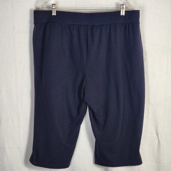 Croft & Barrow Dark Navy Cotton Poly Span Pull on Stretch Capri Pants Size XXL - Picture 9 of 16